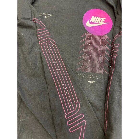 Nike Air Tee Mens Black It’s A Revolution Pure Cotton Crew Neck T Shirt Size M - Picture 7 of 16